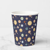 Space Adventure Playful Kids Birthday Party Pappbecher (Vorderseite)
