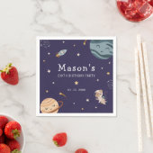 Space Adventure Playful Kids Birthday Party Serviette (Beispiel)
