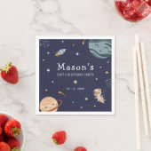 Space Adventure Playful Kids Birthday Party Serviette (Beispiel)