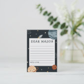 Space Adventure Playful Kids Birthday Time Capsule Begleitkarte (Stehend Vorderseite)