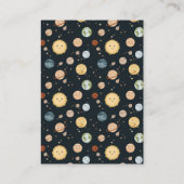 Space Adventure Playful Kids Birthday Time Capsule Begleitkarte (Rückseite)