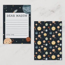 Space Adventure Playful Kids Birthday Time Capsule Begleitkarte