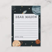 Space Adventure Playful Kids Birthday Time Capsule Begleitkarte (Vorderseite)