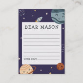 Space Adventure Playful Kids Birthday Time Capsule Begleitkarte (Vorderseite)