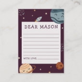 Space Adventure Playful Kids Birthday Time Capsule Begleitkarte (Vorderseite)