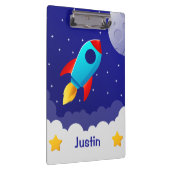 Space Adventure Rocket Clipboards Design Klemmbrett (Rechts)