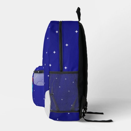 Space Adventure Rocket Design Bedruckter Rucksack (Rechts)