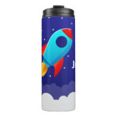 Space Adventure Rocket Design Thermosbecher (Vorderseite)