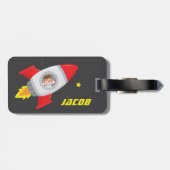 Space Adventure Travel Boy Raketentag Tag Gepäckanhänger (Rückseite horizontal)