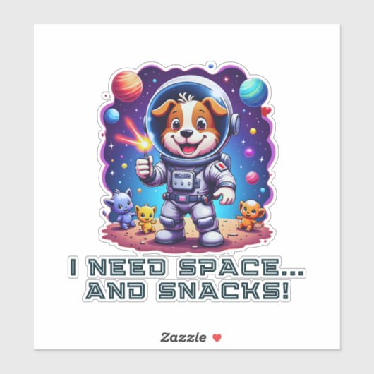 Space Adventurer Poochie Aufkleber (Blatt)