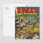 Space Adventurers Comic Book Postkarte (Vorne/Hinten)