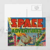 Space Adventurers Comic Book Postkarte (Vorne/Hinten)