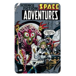 Space Adventures #12 Funny 50er Retro Sci Fi Comic Magnet