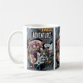 Space Adventures #12 Funny 50er Retro Sci Fi Comic Tasse (Links)