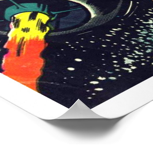 Space Adventures #4 (1953) Poster (Ecke)