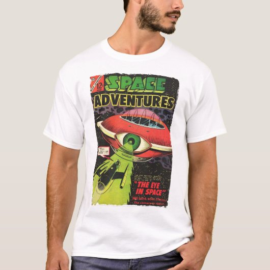 Space Adventures Comic Blink Vintag T-Shirt (Vorderseite)