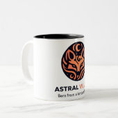 Space Aesthetic Coffee Cup Zweifarbige Tasse (Vorderseite Links)