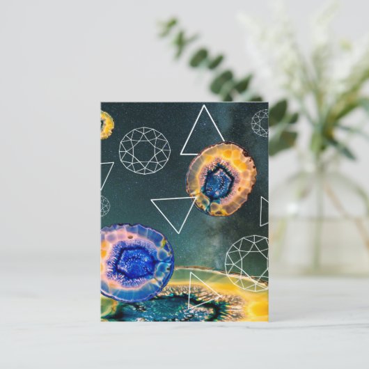 Space Agate Postkarte (Stehend Vorderseite)