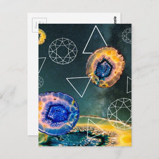 Space Agate Postkarte (Vorne/Hinten)