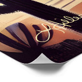 Space Age Alien Desert Invasion Fantasy Art Poster (Ecke)