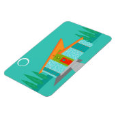 Space Age Cartoon House Flexible Magnet (Linke Seite)