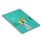 Space Age Cartoon House Notebook Notizblock (Rechte Seite)