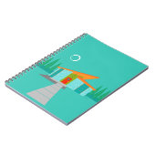 Space Age Cartoon House Notebook Notizblock (Linke Seite)