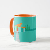 Space Age Cartoon House Ringer Tasse (Vorderseite Links)