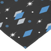 Space Age Diamonds Blue Black Kurzer Tischläufer (Ecke)
