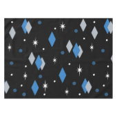 Space Age Diamonds Blue Black Tischdecke (Vorderseite (Horizontal))