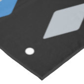 Space Age Diamonds Blue Black Tischdecke (Schrägansicht)