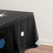 Space Age Diamonds Blue Black Tischdecke (Beispiel)