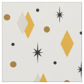 Space Age Diamonds Orange Grau White Stoff (Nahaufnahme)