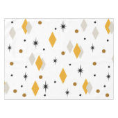 Space Age Diamonds Orange White Tischdecke (Vorderseite (Horizontal))