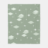 Space Age Diamonds Sage Green Fleecedecke (Vorderseite)