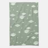 Space Age Diamonds Sage Green Geschirrtuch (Vertikal)