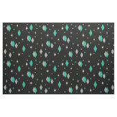 Space Age Diamonds Türkis Black Stoff (Fat Quarter (45,7 x 55,9 cm))
