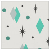 Space Age Diamonds Türkis White Stoff (Nahaufnahme)