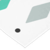 Space Age Diamonds Turquoise White Tischdecke (Schrägansicht)