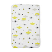 Space Age Diamonds Yellow Grey White Badematte (Vorderseite Vertikal)