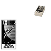 Space Age Ex Libris Gummistempel (Stempel)