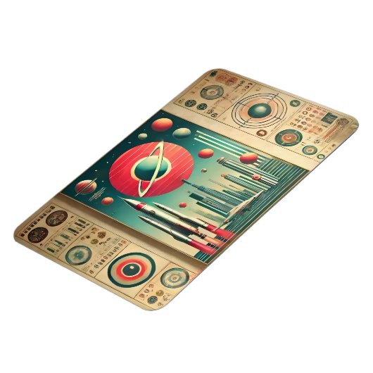 Space Age Interplanetary Coordinates Alien Relic Magnet (Linke Seite)