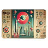 Space Age Interplanetary Coordinates Alien Relic Magnet (Horizontal)