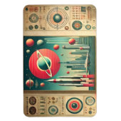 Space Age Interplanetary Coordinates Alien Relic Magnet (Vertikal)