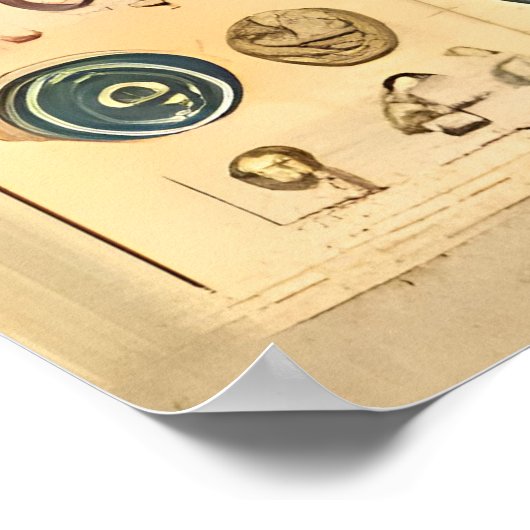 Space Age Interplanetary Coordinates Alien Relic Poster (Ecke)