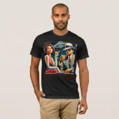 Space Age Las Vegas Gangster Martini Party T-Shirt (Vorne ganz)