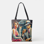 Space Age Las Vegas Gangster Martini Party Tasche (Rückseite)