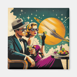 Space Age Las Vegas Martini Gangster Party Magnet