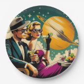Space Age Las Vegas Martini Gangster Party Pappteller (Vorderseite)