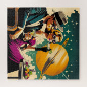 Space Age Las Vegas Martini Gangster Party Puzzle (Horizontal)